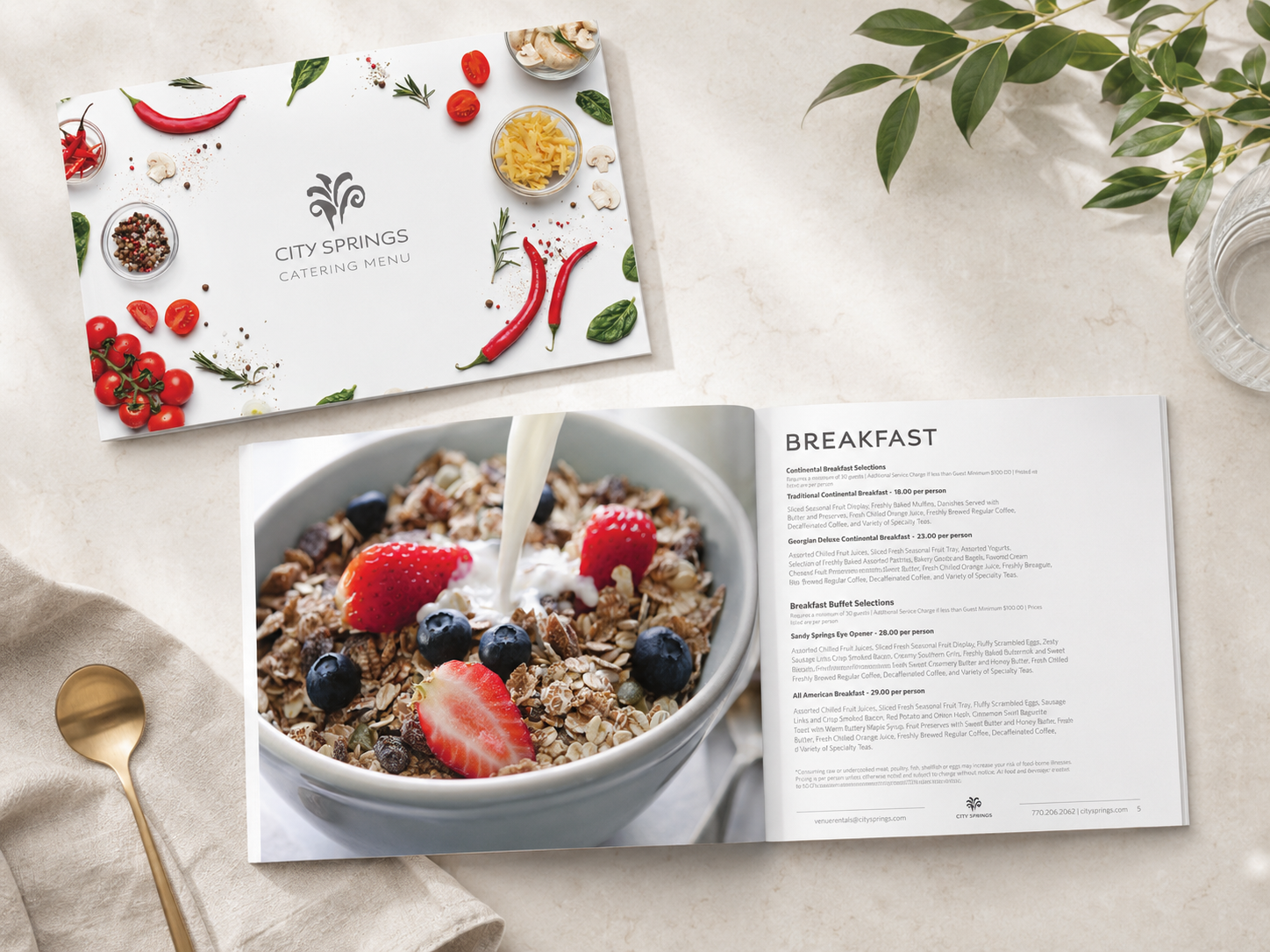 City Springs Catering Menu